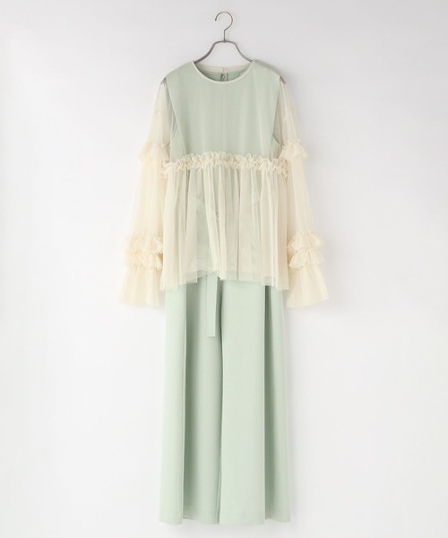 LOWRYS FARM(ローリーズファーム)の「ベルトオールインワンセット 579639(ワンピース・レディース・ブラック/グリーン・LARGE/MEDIUM)」の6枚目の写真