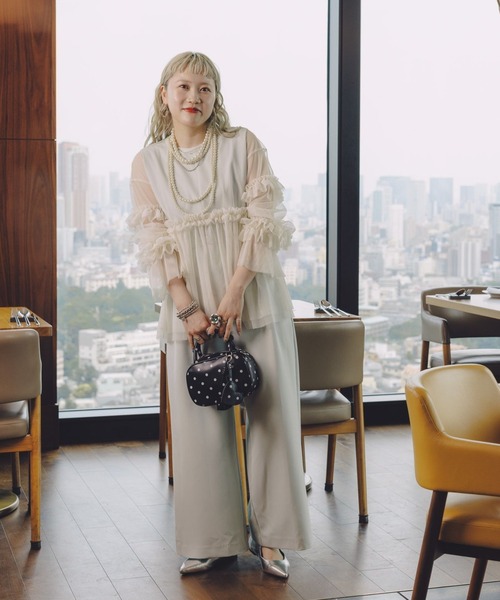 LOWRYS FARM(ローリーズファーム)の「ベルトオールインワンセット 579639(ワンピース・レディース・ブラック/グリーン・LARGE/MEDIUM)」の3枚目の写真