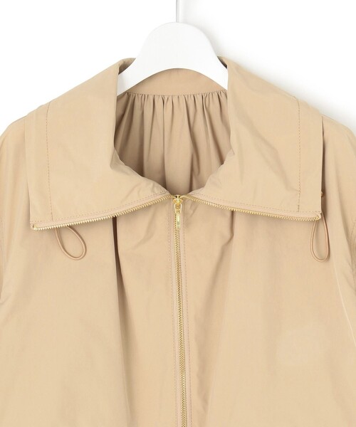 撥水加工】ソフトメモリータフタ スタンドネック ブルゾン（ブルゾン