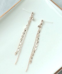 ロングチェーンセラミックピアス