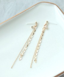 ロングチェーンセラミックピアス