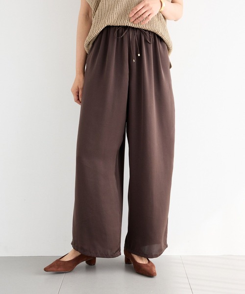 BARNYARDSTORM（バンヤードストーム）の「BARNYARDSTORM / サテンギャザーパンツ / ハンドウォッシャブル（その他パンツ・レディース・ブラウン/グリーン・FREE）」の3枚目の写真