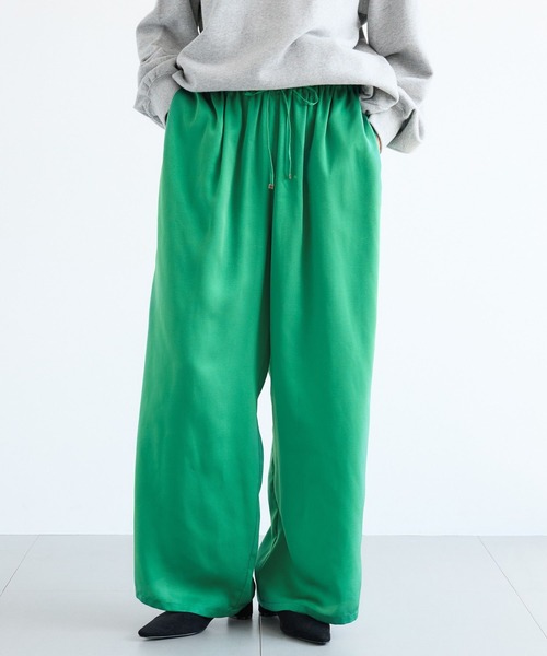 BARNYARDSTORM（バンヤードストーム）の「BARNYARDSTORM / サテンギャザーパンツ / ハンドウォッシャブル（その他パンツ・レディース・ブラウン/グリーン・FREE）」の6枚目の写真