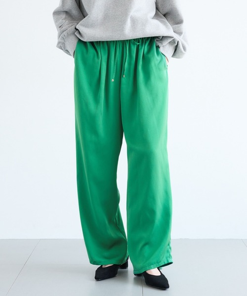 BARNYARDSTORM（バンヤードストーム）の「BARNYARDSTORM / サテンギャザーパンツ / ハンドウォッシャブル（その他パンツ・レディース・ブラウン/グリーン・FREE）」の7枚目の写真