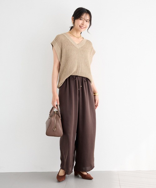 BARNYARDSTORM（バンヤードストーム）の「BARNYARDSTORM / サテンギャザーパンツ / ハンドウォッシャブル（その他パンツ・レディース・ブラウン/グリーン・FREE）」の11枚目の写真