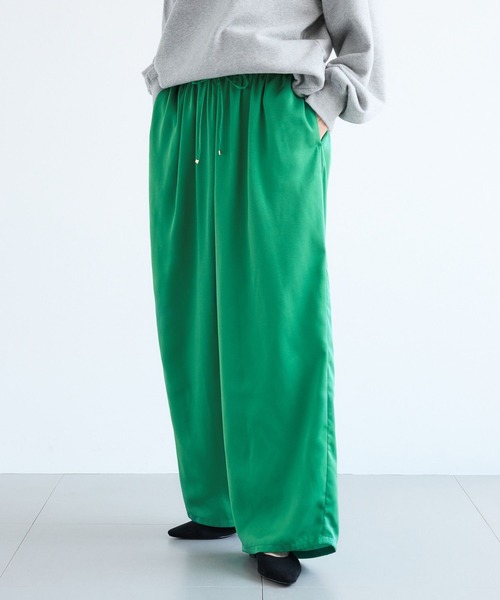 BARNYARDSTORM（バンヤードストーム）の「BARNYARDSTORM / サテンギャザーパンツ / ハンドウォッシャブル（その他パンツ・レディース・ブラウン/グリーン・FREE）」の12枚目の写真