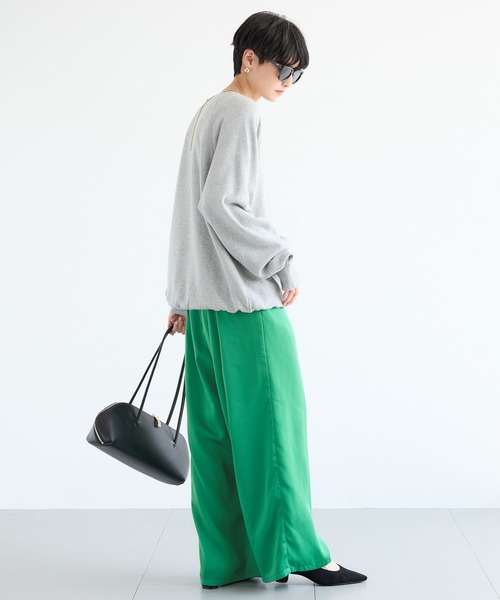 BARNYARDSTORM（バンヤードストーム）の「BARNYARDSTORM / サテンギャザーパンツ / ハンドウォッシャブル（その他パンツ・レディース・ブラウン/グリーン・FREE）」の16枚目の写真