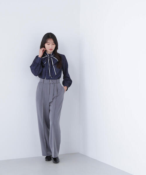 NATURAL BEAUTY BASIC(ナチュラルビューティーベーシック)の「◇ドットバイカラーボウタイブラウス(シャツ/ブラウス・レディース・ベージュ系その他/ブルー系その他6/レッド系その他6・SMALL/MEDIUM)」の5枚目の写真