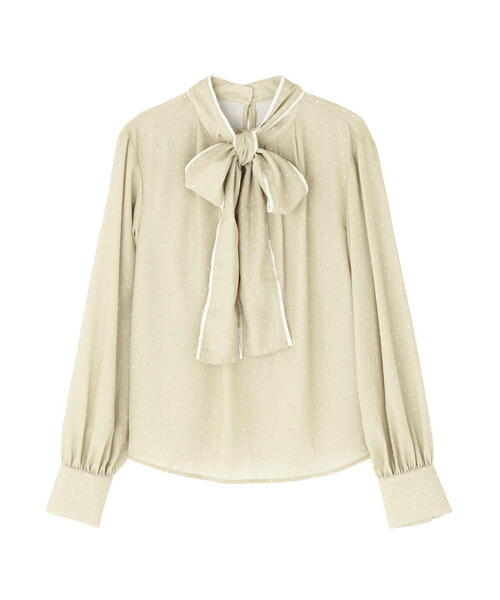 NATURAL BEAUTY BASIC(ナチュラルビューティーベーシック)の「◇ドットバイカラーボウタイブラウス(シャツ/ブラウス・レディース・ベージュ系その他/ブルー系その他6/レッド系その他6・SMALL/MEDIUM)」の10枚目の写真