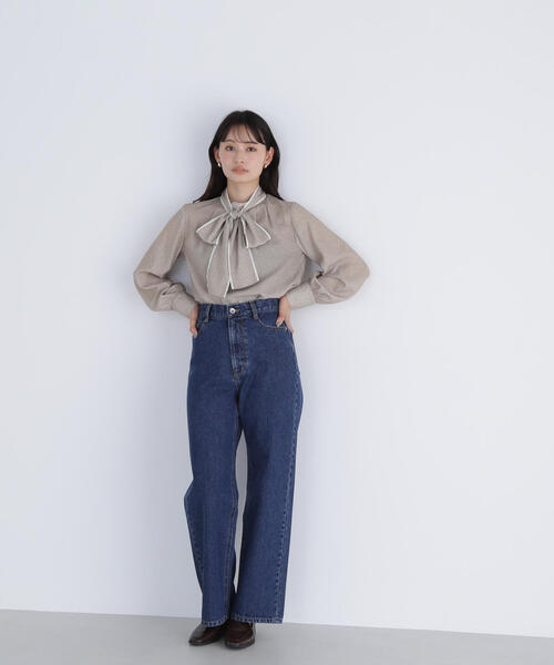 NATURAL BEAUTY BASIC(ナチュラルビューティーベーシック)の「◇ドットバイカラーボウタイブラウス(シャツ/ブラウス・レディース・ベージュ系その他/ブルー系その他6/レッド系その他6・SMALL/MEDIUM)」の14枚目の写真