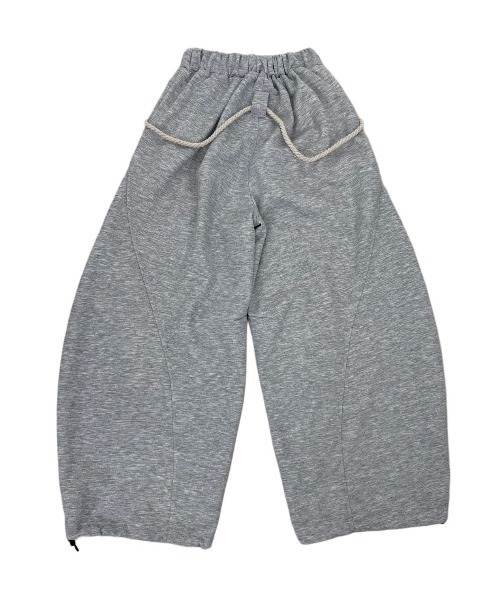 Never mind the XU / Chikashitsu+（ネバーマインド ザ エックスユー / チカシツプラス）の「【Nerd out XU】waist rope loose sweat pants / 【ナードアウトエックスユー】ウエストロープルーズスウェットパンツ <着用動画あり>（スウェットパンツ・メンズ・ブラック/グレー/杢グレー・L/XXL）」の14枚目の写真