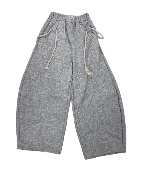 Never mind the XU / Chikashitsu+（ネバーマインド ザ エックスユー / チカシツプラス）の「【Nerd out XU】waist rope loose sweat pants / 【ナードアウトエックスユー】ウエストロープルーズスウェットパンツ <着用動画あり>（スウェットパンツ・メンズ・ブラック/グレー/杢グレー・L/XXL）」の13枚目の写真