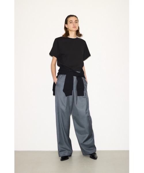 THROW by SLY(スローバイスライ)の「THROW PADDED T/SH パッド ティーシャツ Tシャツ 半袖 夏服 秋服(Tシャツ/カットソー・レディース・ブラウン/ブラック・FREE)」の4枚目の写真