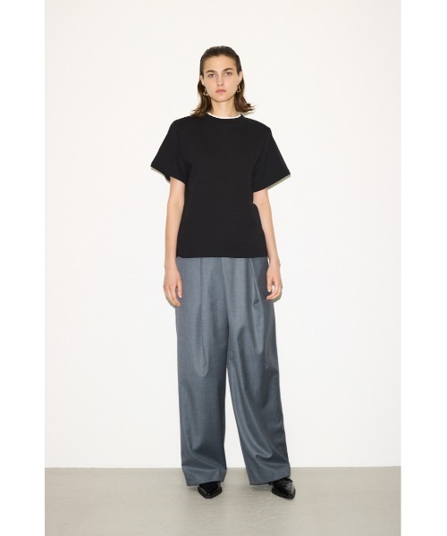 THROW by SLY(スローバイスライ)の「THROW PADDED T/SH パッド ティーシャツ Tシャツ 半袖 夏服 秋服(Tシャツ/カットソー・レディース・ブラウン/ブラック・FREE)」の5枚目の写真