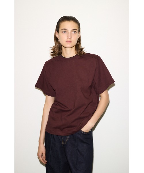 THROW by SLY(スローバイスライ)の「THROW PADDED T/SH パッド ティーシャツ Tシャツ 半袖 夏服 秋服(Tシャツ/カットソー・レディース・ブラウン/ブラック・FREE)」の8枚目の写真