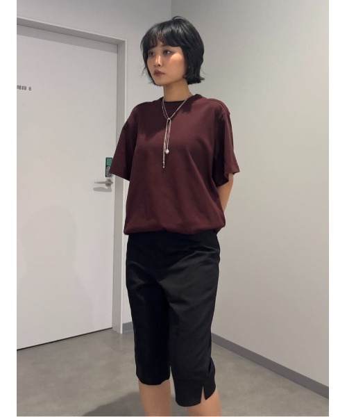 THROW by SLY(スローバイスライ)の「THROW PADDED T/SH パッド ティーシャツ Tシャツ 半袖 夏服 秋服(Tシャツ/カットソー・レディース・ブラウン/ブラック・FREE)」の19枚目の写真