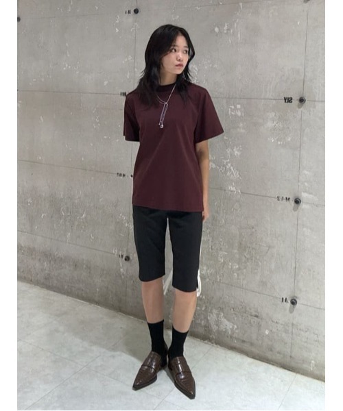 THROW by SLY(スローバイスライ)の「THROW PADDED T/SH パッド ティーシャツ Tシャツ 半袖 夏服 秋服(Tシャツ/カットソー・レディース・ブラウン/ブラック・FREE)」の21枚目の写真