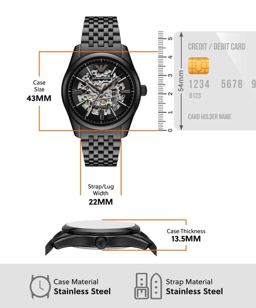 EMPORIO ARMANI(エンポリオアルマーニ)の「エンポリオ・アルマーニ 腕時計 メンズ アナログ ステンレス AR60093(アナログ腕時計・メンズ・ブラック・FREE)」の4枚目の写真