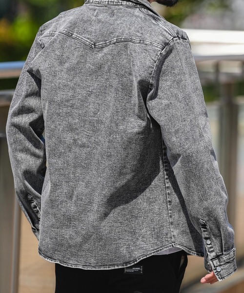 adamsJUGGLER（アダムスジャグラー）の「RTEG OP/EMデニムロングシャツ（シャツ/ブラウス・メンズ・ブラック/インディゴブルー・S/M/L/XL）」の20枚目の写真