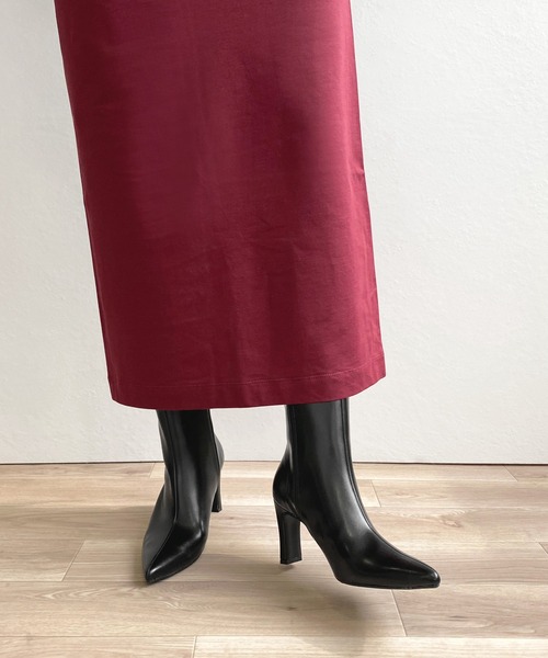 MAMIAN(マミアン)の「ポインテッドトゥ ショートブーツ (8.0cmヒール)(ブーツ・レディース・グレイッシュベージュ/ブラック・S/M/L)」の15枚目の写真