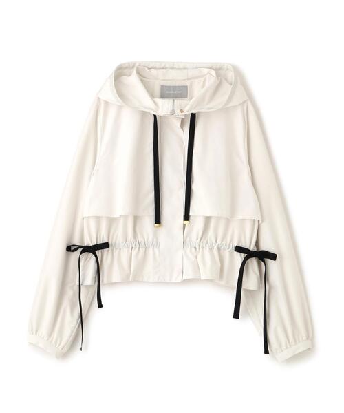 JILL by JILL STUART（ジルバイジルスチュアート）の「◇配色リボンペプラムジャケット（ブルゾン・レディース・ホワイト/ベージュ/ブラック・FREE）」の22枚目の写真