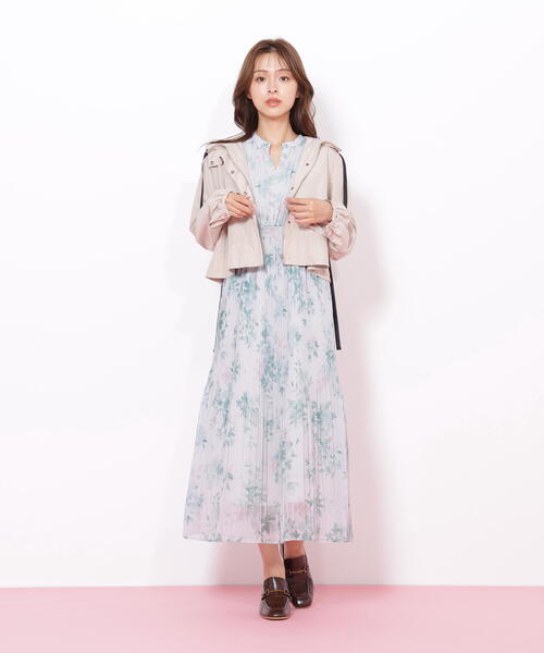 JILL by JILL STUART（ジルバイジルスチュアート）の「◇配色リボンペプラムジャケット（ブルゾン・レディース・ホワイト/ベージュ/ブラック・FREE）」の9枚目の写真