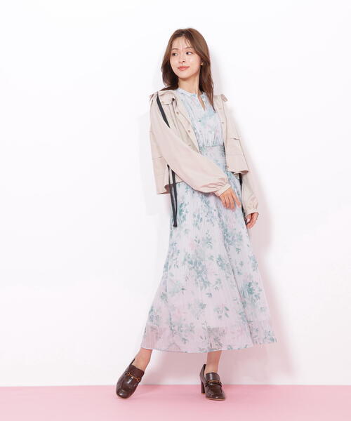 JILL by JILL STUART（ジルバイジルスチュアート）の「◇配色リボンペプラムジャケット（ブルゾン・レディース・ホワイト/ベージュ/ブラック・FREE）」の8枚目の写真