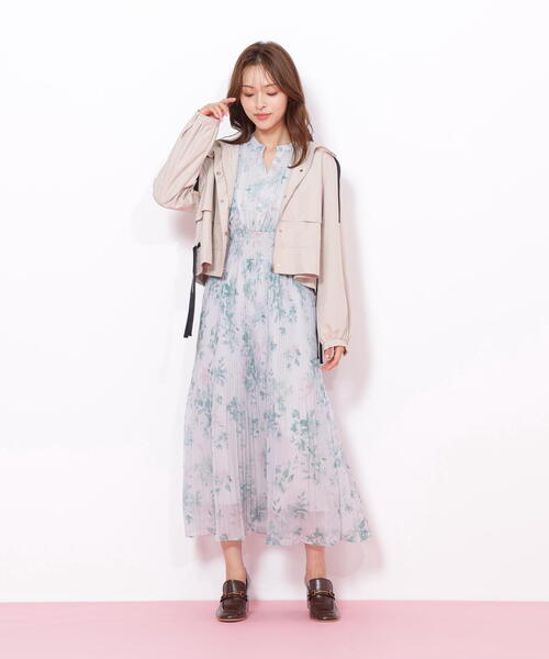 JILL by JILL STUART（ジルバイジルスチュアート）の「◇配色リボンペプラムジャケット（ブルゾン・レディース・ホワイト/ベージュ/ブラック・FREE）」の6枚目の写真