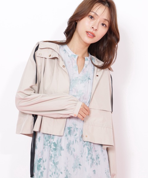 JILL by JILL STUART（ジルバイジルスチュアート）の「◇配色リボンペプラムジャケット（ブルゾン・レディース・ホワイト/ベージュ/ブラック・FREE）」の3枚目の写真