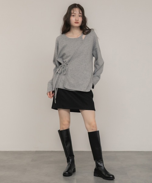 セール】【新色追加】【original】レイヤード風ニットトップス