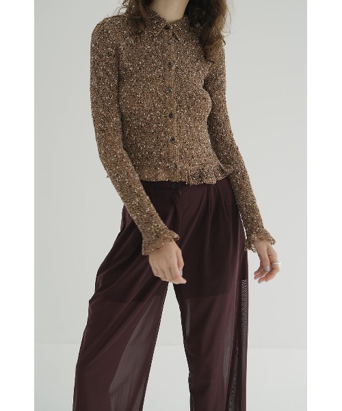 CLANE（クラネ）の「CLANE MIX MESH GATHER SHIRT 19122-4332（シャツ