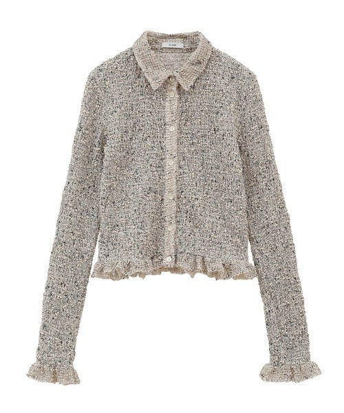 CLANE MIX MESH GATHER SHIRT