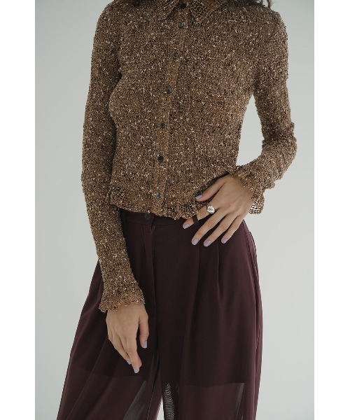 CLANE（クラネ）の「CLANE MIX MESH GATHER SHIRT 19122-4332（シャツ