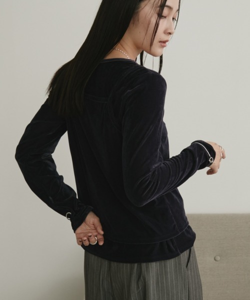Aunt Marie's(アントマリーズ)の「キャミレイヤードベロアトップス(Tシャツ/カットソー・レディース・ブルー/ダークブラウン/オレンジ・FREE)」の9枚目の写真
