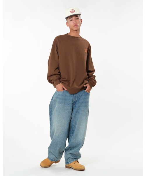 KEBOZ（ケボズ）の「ICON SWEAT CREWNECK（スウェット・メンズ・ネイビー/ブラウン/ブラック/グレー・S/M/L/XL/2XL）」の7枚目の写真