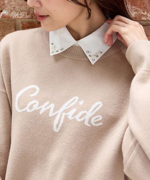 Honeys（ハニーズ）の「付け衿／パールビジュー（付け襟・レディース・ホワイト/ブラック・F）」の14枚目の写真