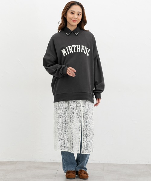 Honeys（ハニーズ）の「付け衿／パールビジュー（付け襟・レディース・ホワイト/ブラック・F）」の16枚目の写真