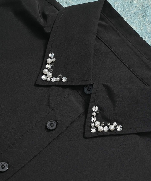 Honeys（ハニーズ）の「付け衿／パールビジュー（付け襟・レディース・ホワイト/ブラック・F）」の9枚目の写真