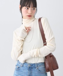 リブタートルネックプルオーバー