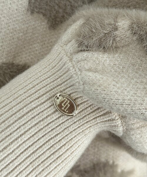 Thevon（ゼボン）の「ジャガードシャギーニット（ニット/セーター・レディース・ブラウン/アイボリー/グレー・FREE）」の14枚目の写真