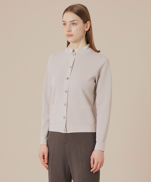 MACKINTOSH LONDON（マッキントッシュ ロンドン）の「ミラノリブニットカーディガン（カーディガン/ボレロ・レディース・ベージュ/ブラック・38/40）」の10枚目の写真