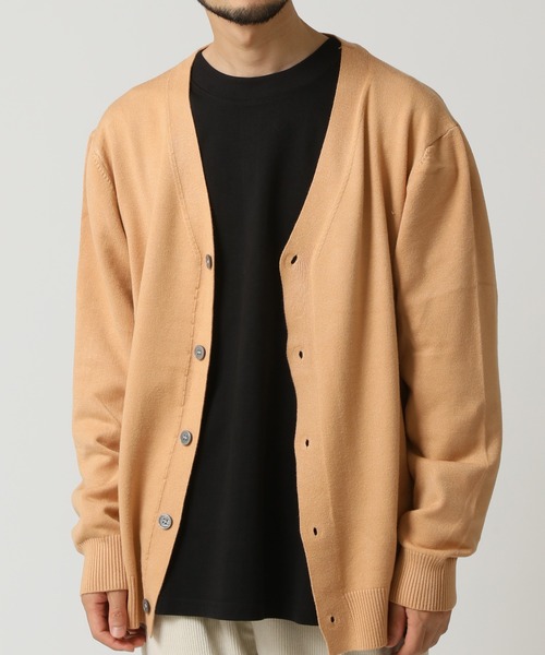 ARCADE（アーケード）の「カラーニットカーディガン/Vネック（カーディガン/ボレロ・メンズ・チャコールグレー/ライトグレー/ライトブルー/ブラック/ダークグリーン/ベージュ/ネイビー/レッド/オレンジ/ライトグリーン・L/XL/M）」の4枚目の写真