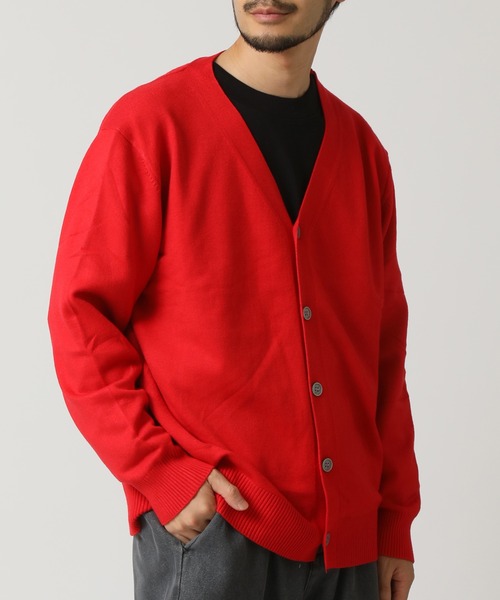 ARCADE（アーケード）の「カラーニットカーディガン/Vネック（カーディガン/ボレロ・メンズ・チャコールグレー/ライトグレー/ライトブルー/ブラック/ダークグリーン/ベージュ/ネイビー/レッド/オレンジ/ライトグリーン・L/XL/M）」の9枚目の写真