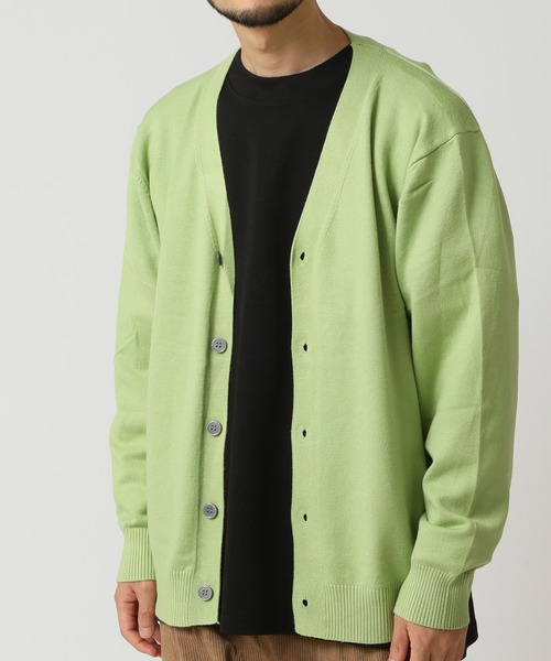 ARCADE（アーケード）の「カラーニットカーディガン/Vネック（カーディガン/ボレロ・メンズ・チャコールグレー/ライトグレー/ライトブルー/ブラック/ダークグリーン/ベージュ/ネイビー/レッド/オレンジ/ライトグリーン・L/XL/M）」の6枚目の写真