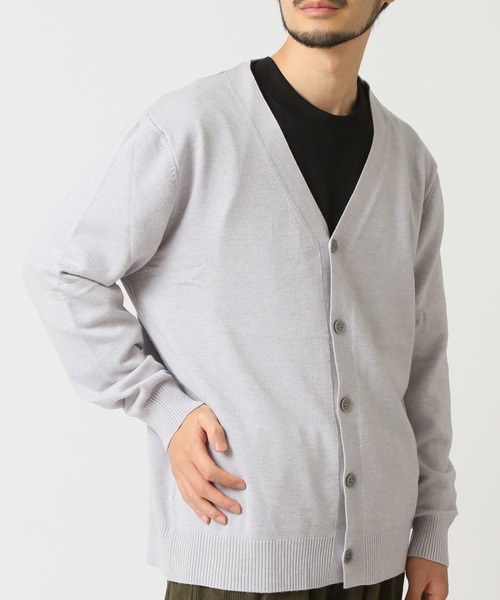 ARCADE（アーケード）の「カラーニットカーディガン/Vネック（カーディガン/ボレロ・メンズ・チャコールグレー/ライトグレー/ライトブルー/ブラック/ダークグリーン/ベージュ/ネイビー/レッド/オレンジ/ライトグリーン・L/XL/M）」の3枚目の写真