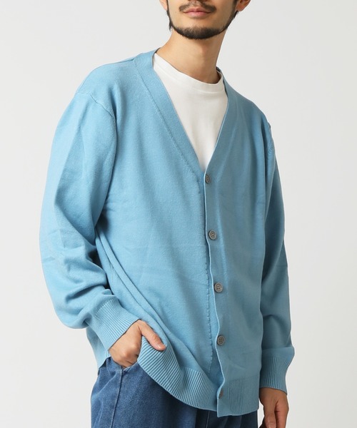 ARCADE（アーケード）の「カラーニットカーディガン/Vネック（カーディガン/ボレロ・メンズ・チャコールグレー/ライトグレー/ライトブルー/ブラック/ダークグリーン/ベージュ/ネイビー/レッド/オレンジ/ライトグリーン・L/XL/M）」の7枚目の写真