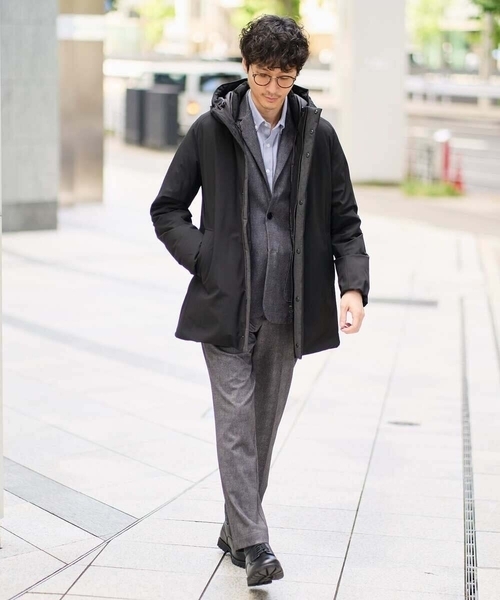 a.v.v（アーヴェヴェ）の「【イージーケア/ストレッチ】メランジポンチスマートスラックス【洗濯機で洗える】通勤/ビジネス/ジャケット〈ON/OFF SERIES〉（スラックス・メンズ・ダークグレー/ネイビー・46/48/50）」の10枚目の写真