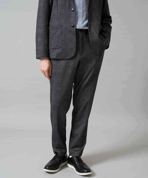 a.v.v（アーヴェヴェ）の「【イージーケア/ストレッチ】メランジポンチスマートスラックス【洗濯機で洗える】通勤/ビジネス/ジャケット〈ON/OFF SERIES〉（スラックス・メンズ・ダークグレー/ネイビー・46/48/50）」の16枚目の写真