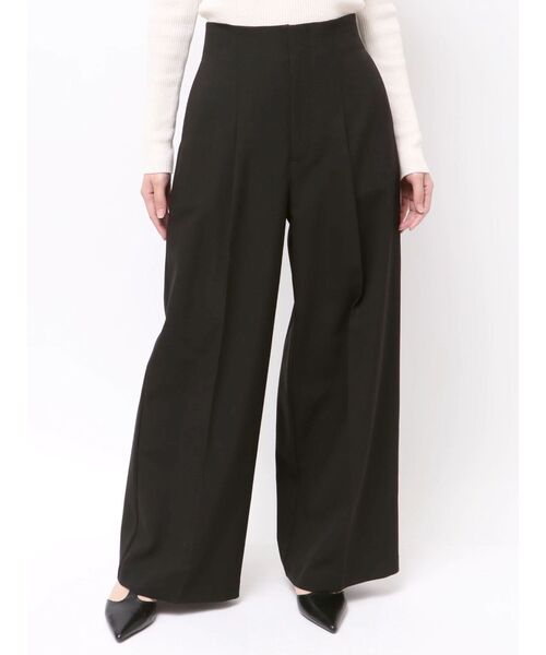 LAGUNAMOON（ラグナムーン）の「ウォッシャブルタックワイドパンツ（その他パンツ・レディース・ブラウン/アイボリー/ブラック・SMALL/MEDIUM）」の3枚目の写真