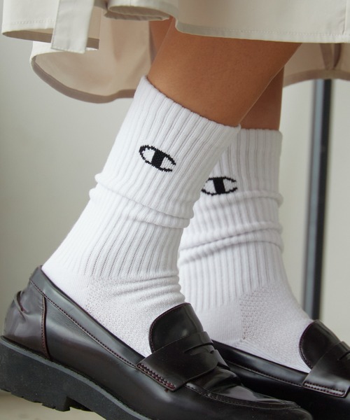 Champion(チャンピオン)の「Champion/チャンピオン 3P MIDDLE SOCKS 3点セット ソックス(ソックス/靴下・メンズ・ホワイト/ブラック・25/23)」の4枚目の写真